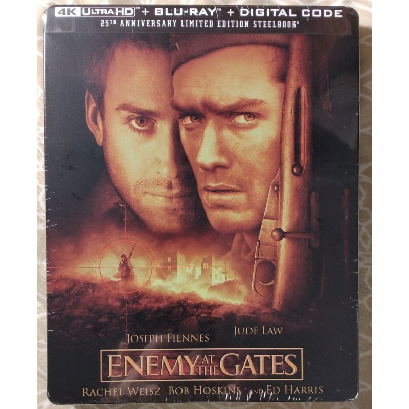 Enemy at the Gates (Steelbook) 4K UHD + Blu-ray + Digital Code (BRAND NEW, SEALED)